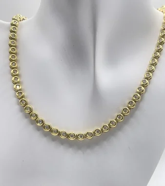 gargantilla riviere de oro amarillo