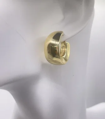 pendientes aros anchos de oro