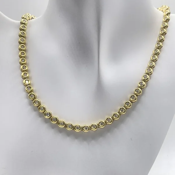 gargantilla riviere de oro amarillo