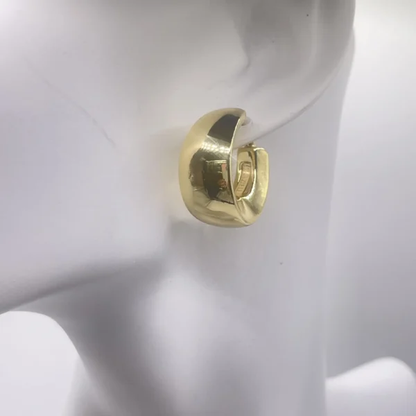 pendientes aros anchos de oro