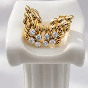 Pendientes de Oro Amarillo con Diamantes