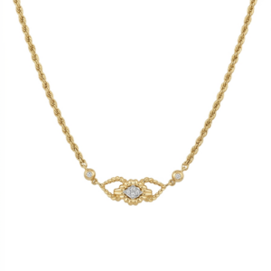 Gargantilla de oro amarillo con diamantes
